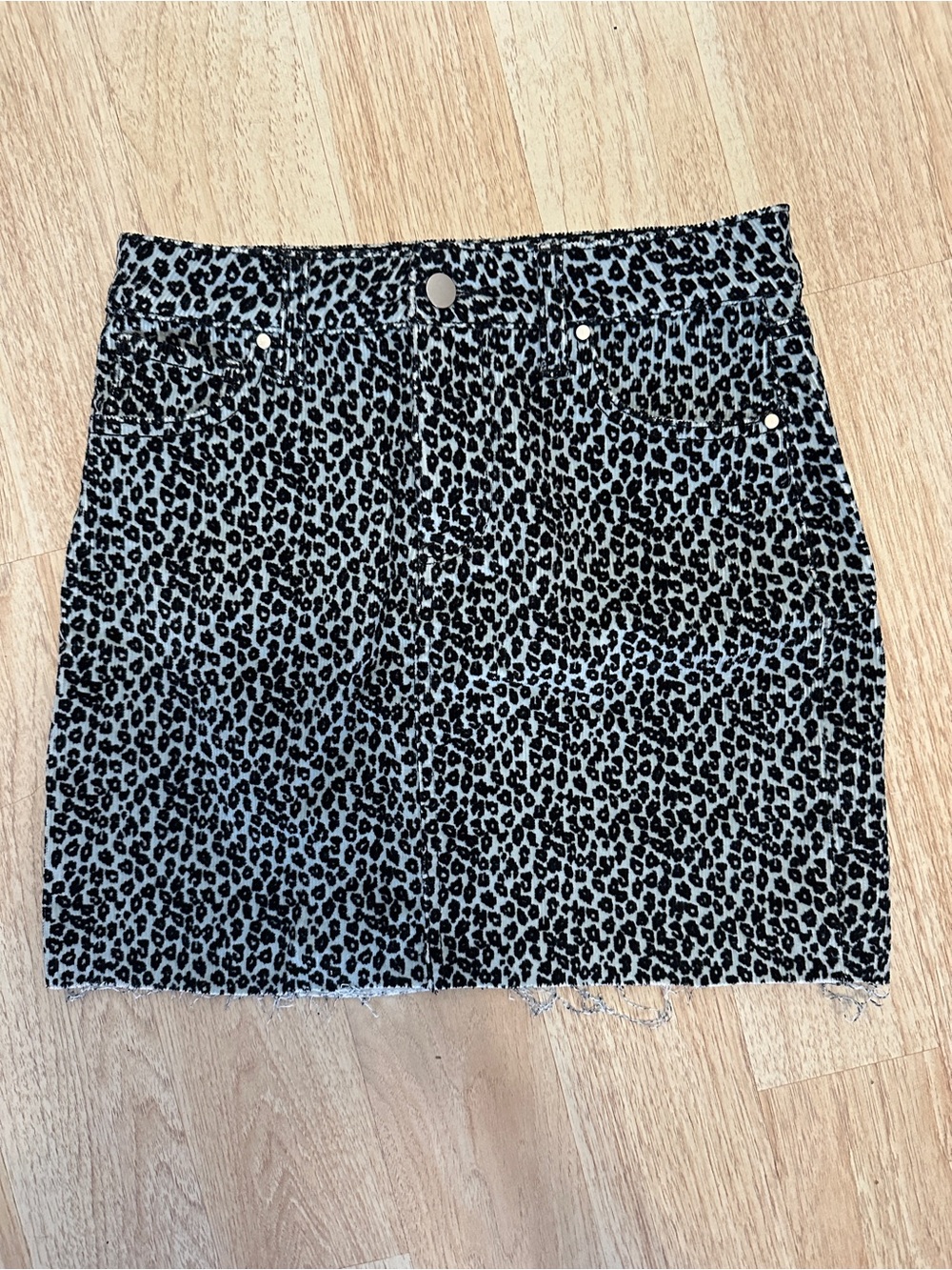 Distressed Animal Mini Skirt